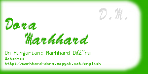 dora marhhard business card